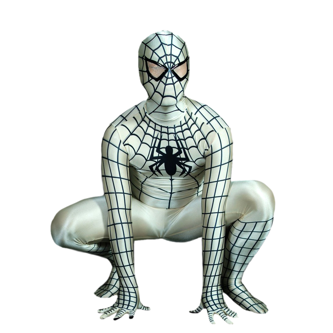 Men's Spiderman Freshcolor with Black Lycra Spandex Back Zipper