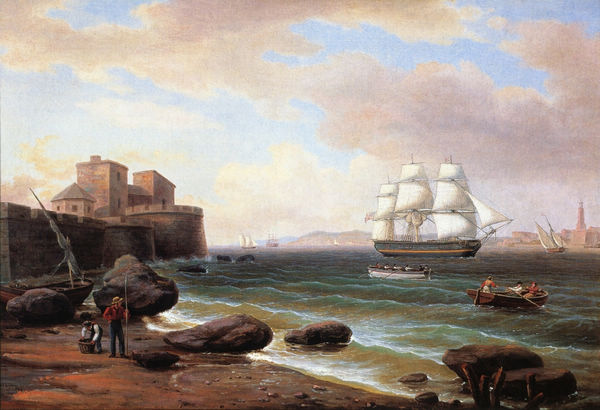 American Merchant Ship Entering Marseilles