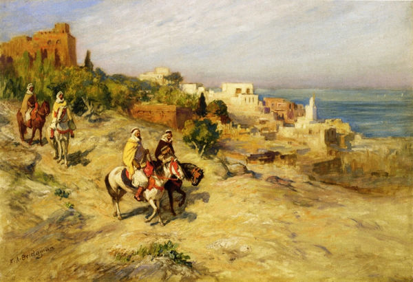 Horsemen on a Coastal Path, Algiers - Click Image to Close