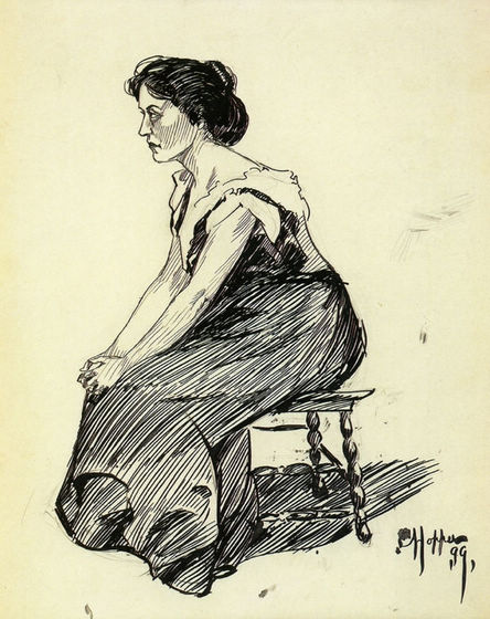 Study of a Seated Woman - Click Image to Close
