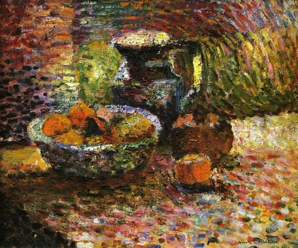 Still Life with Pitcher and Fruit - Click Image to Close