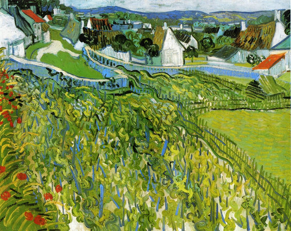 Vineyards with a View of Auvers - Click Image to Close