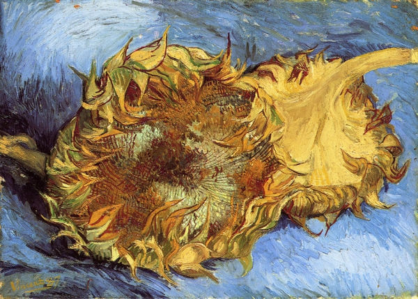Still Life with Two Sunflowers - Click Image to Close