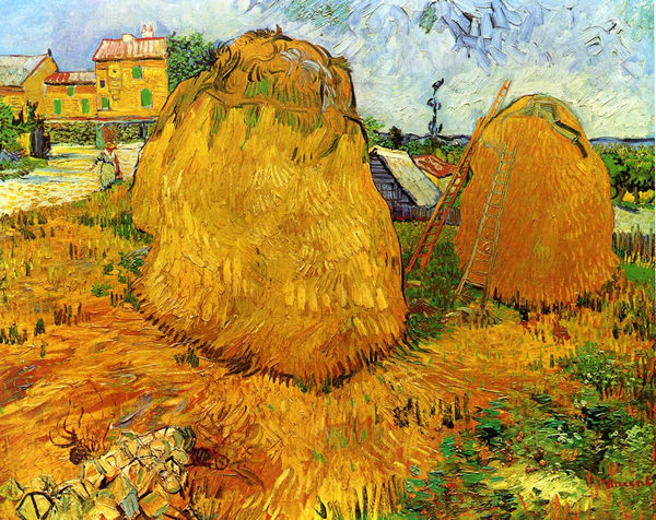 Haystacks in Provence - Click Image to Close