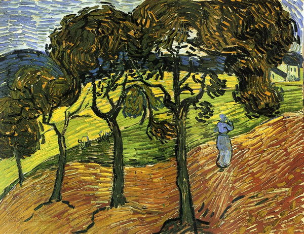 Landscape with Trees and Figures - Click Image to Close