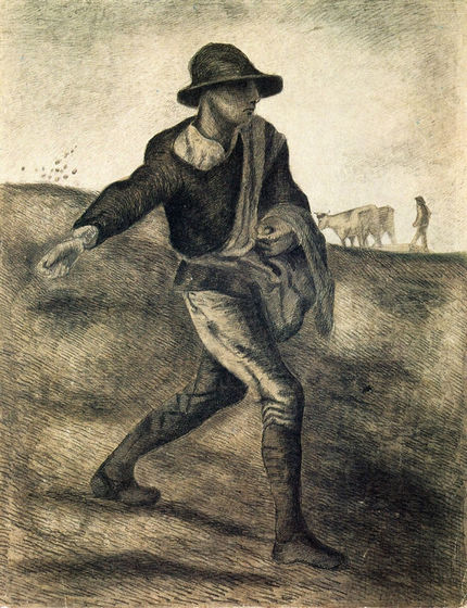A Sower (after Millet) - Click Image to Close
