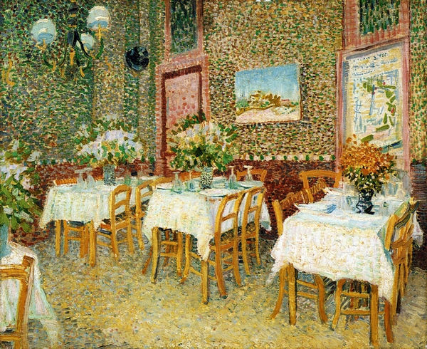 Interior of a Restaurant - Click Image to Close