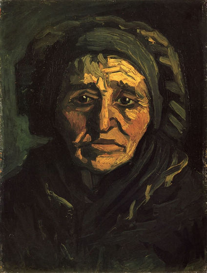 Head of a Peasant Woman with a Greenish Lace Cap - Click Image to Close