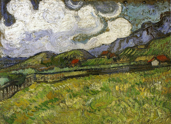 Wheat Field behind Saint-Paul Hospital with a Reaper