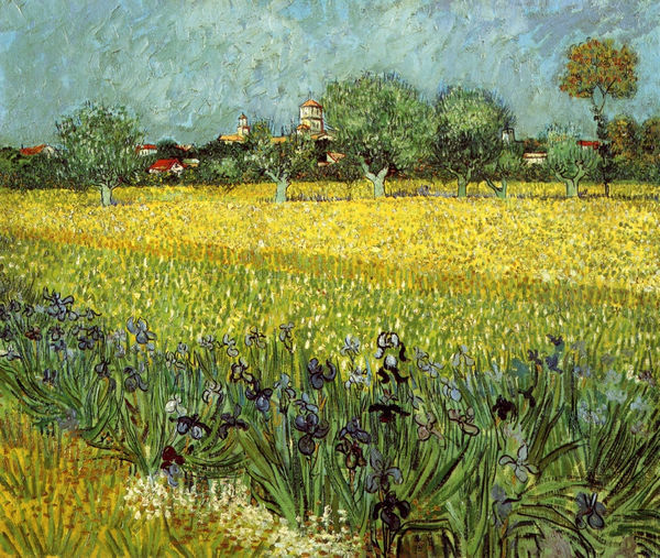 View of Arles with Irises - Click Image to Close