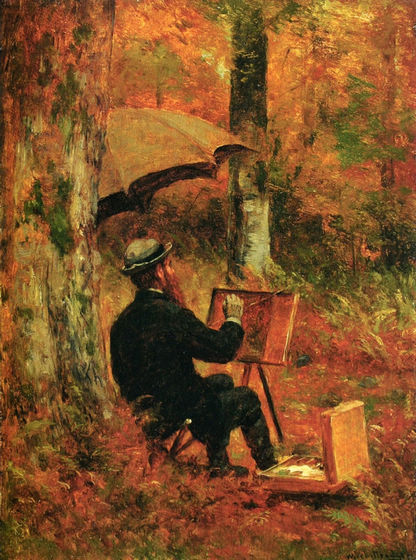 An Artist at His Easel - Click Image to Close