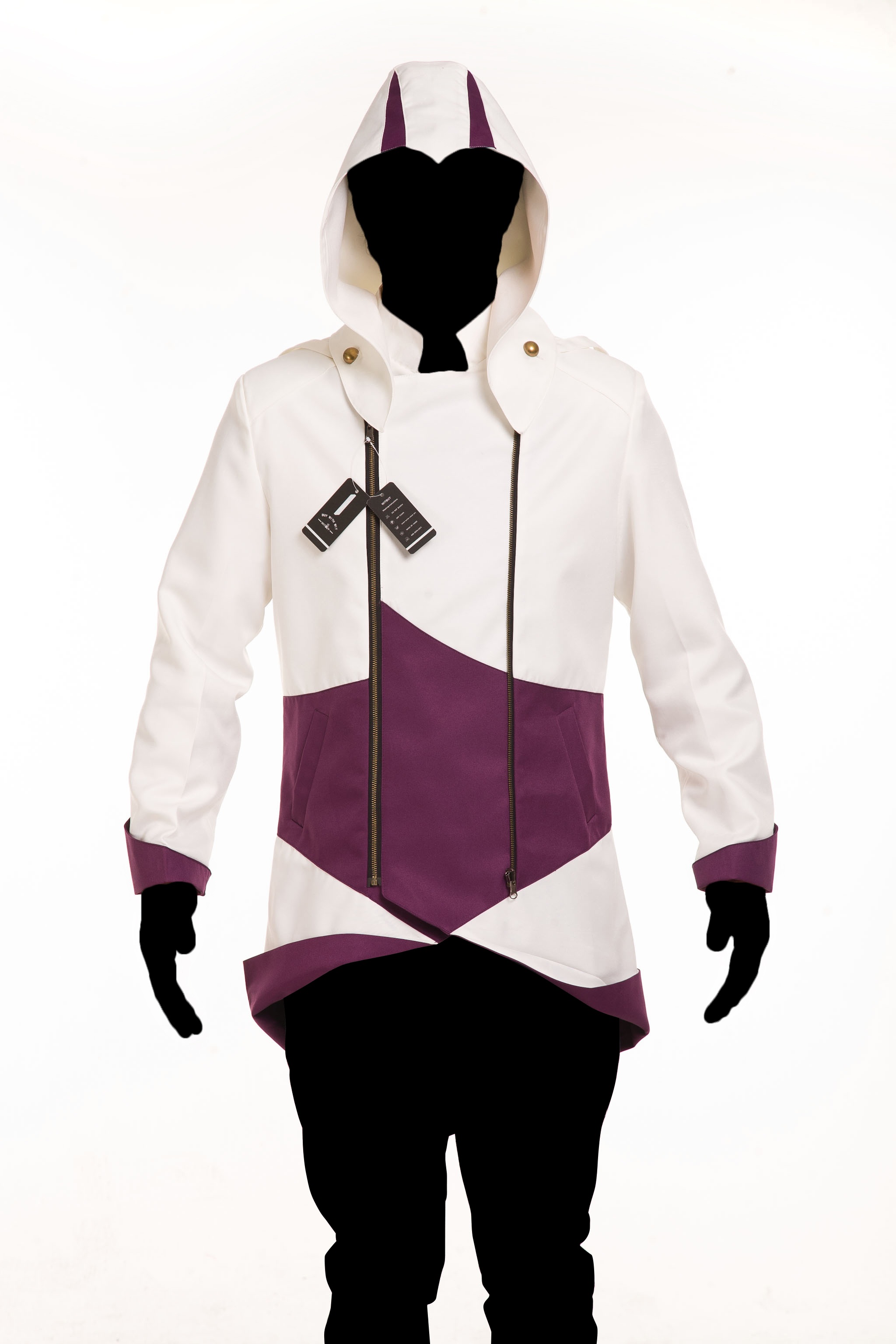 Assassin's Creed 3 Connor Kenway Coat Jacket Hoodie White Purple